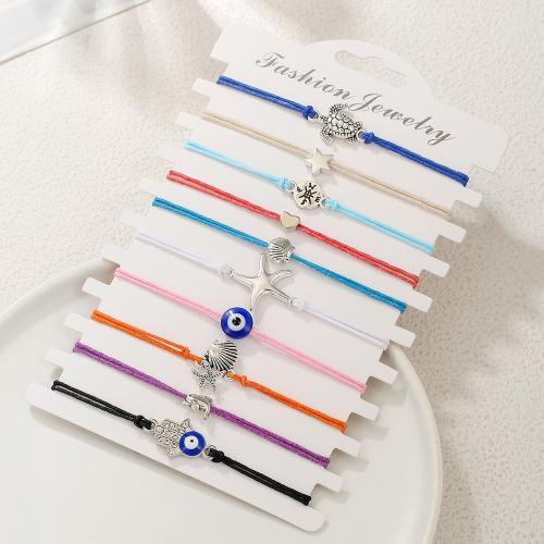 Pulsera de Aleación de Zinc, Joyería & con diamantes de imitación, más colores para la opción, 10PCs/Set, Vendido por Set