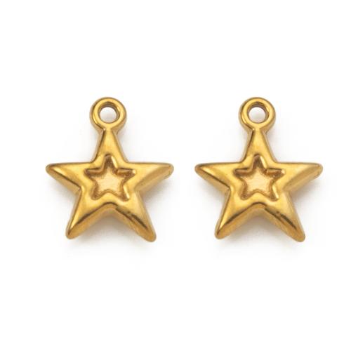 Pendants Jewelry Cruach dhosmálta, 304 Cruach dhosmálta, Star, DIY, dathanna níos mó le haghaidh rogha, 10.43x2.73x11.19mm, Díolta De réir PC