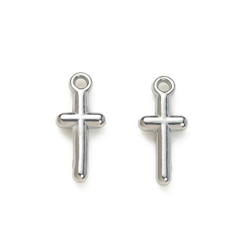 Ciondoli in acciaio inox incrociati, 304 acciaio inox, Croce, DIY, nessuno, 6.30x2x14.60mm, Venduto da PC