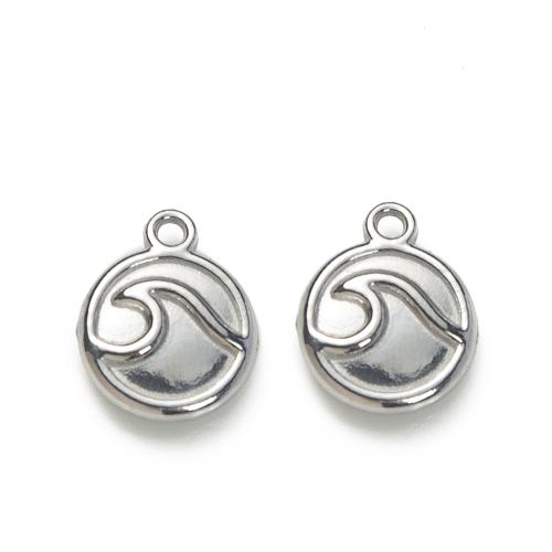 Stainless Steel Pendants 304 Stainless Steel Round DIY Sold By PC