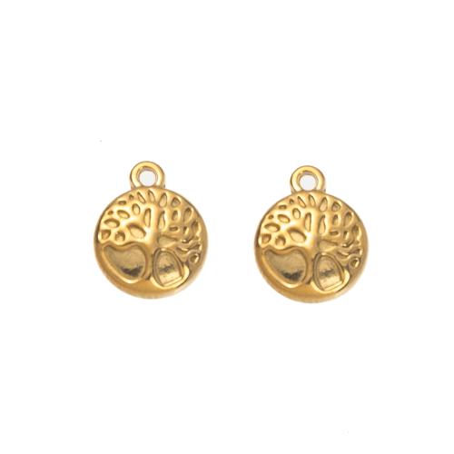 Stainless Steel Pendants 304 Stainless Steel Round DIY Sold By PC
