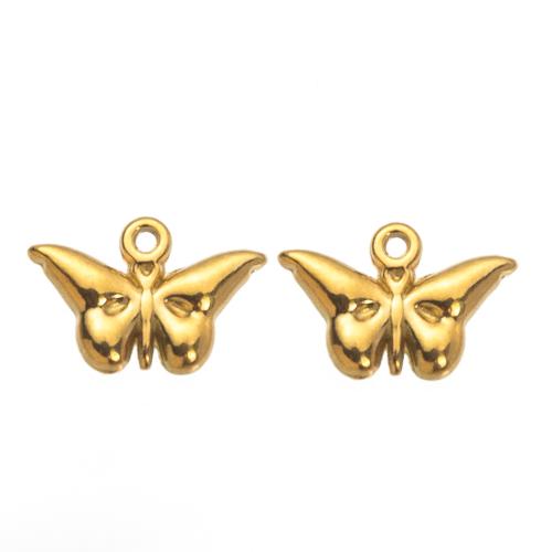 Rustfrit stål Animal Pendler, 304 rustfrit stål, Butterfly, du kan DIY, flere farver til valg, 14.30x1.98x9.74mm, Solgt af PC