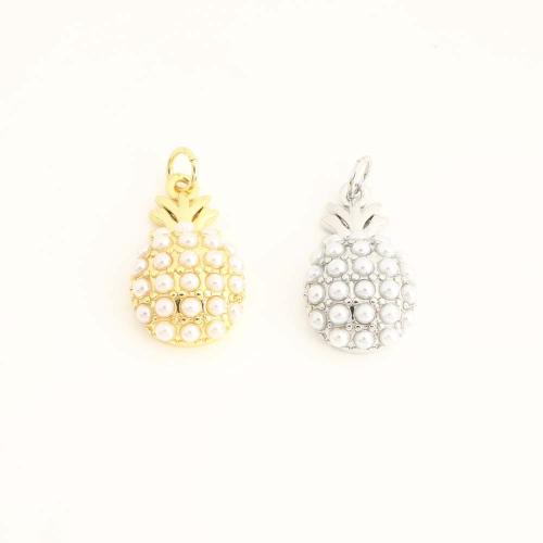 Brass Jewelry Pendants with Plastic Pearl DIY Sold By PC