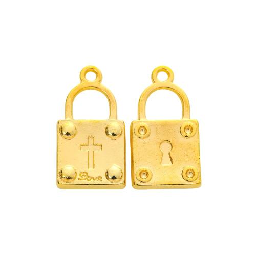 Cink ötvözet Lock Medálok, Zár, galvanizált, DIY, több színt a választás, 200PC-k/Bag, Által értékesített Bag