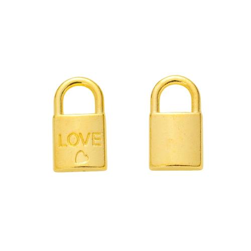 Cink ötvözet Lock Medálok, Zár, galvanizált, DIY, több színt a választás, 200PC-k/Bag, Által értékesített Bag