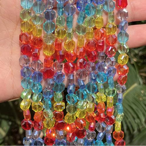 Crystal Beads Geometrical Pattern DIY & faceted multi-colored 8mm Sold Per Approx 40 cm Strand