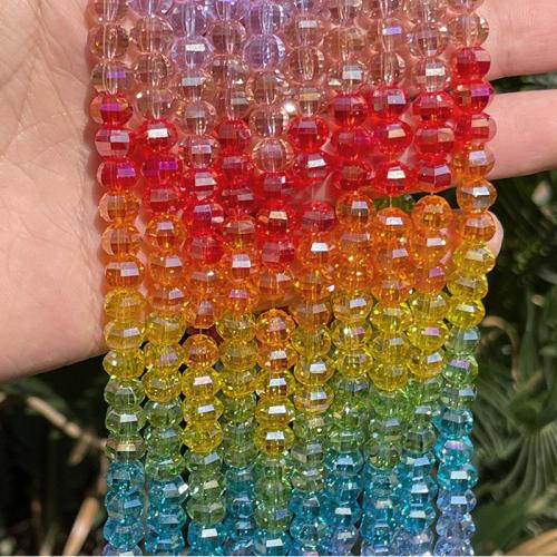 Crystal Bead, Lantern, dath grádán & DIY, il - daite, 8x6mm, Díolta Per Thart 35 cm Snáithe