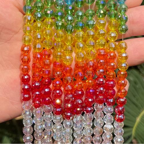 cristallo perla, Cerchio, DIY & sfaccettati, multicolore, 6mm, Venduto per Appross. 35 cm filo