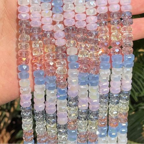 Crystal Bead, DIY & ilghnéitheach, il - daite, 5x8mm, Díolta Per Thart 35-40 cm Snáithe