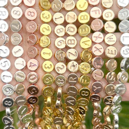  Non Magnetic Hematite Beads DIY Galvanic plating Flat Round Approx Sold By Strand