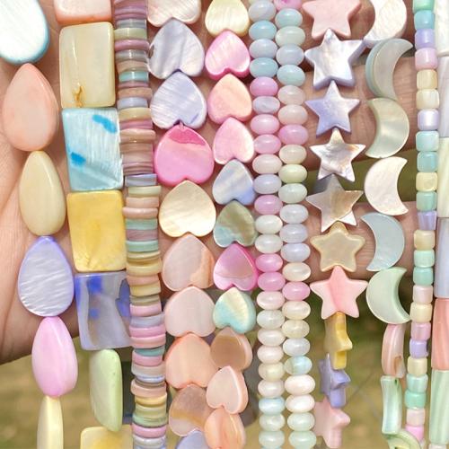 Natural Freshwater Shell Beads DIY multi-colored Sold Per Approx 38 cm Strand