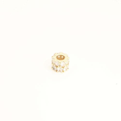 Cubic Zirconia grânulos de latão Micro Pave, cobre, DIY & micro pavimento em zircônia cúbica, Mais cores pare escolha, vendido por PC