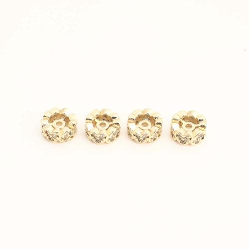 Cubic Zirconia grânulos de latão Micro Pave, cobre, DIY & micro pavimento em zircônia cúbica, Mais cores pare escolha, vendido por PC