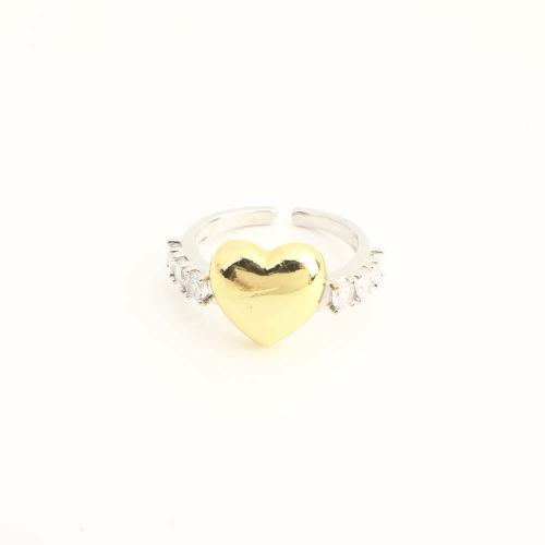 Bague Zircon cubique en laiton, bijoux de mode & pavé de micro zircon & pour femme, plus de couleurs à choisir, Vendu par PC