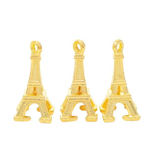Pingentes de liga de zinco, Torre Eiffel, banhado, DIY, Mais cores pare escolha, 200PCs/Bag, vendido por Bag