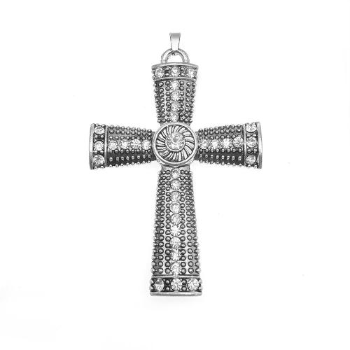 Zinklegering strass hangers, Zinc Alloy, Oversteken, silver plated, DIY & met strass, meer kleuren voor de keuze, Verkocht door PC