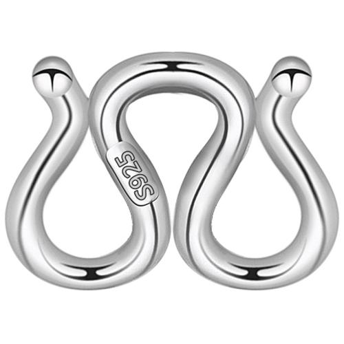 925 sterling zilver Clasp, geplatineerd, DIY & verschillende grootte voor keus, Verkocht door PC