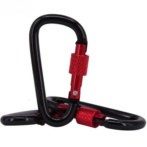Alumínium Karabiner kulcstartó, DIY & kétszínű, 29x56mm, Által értékesített PC