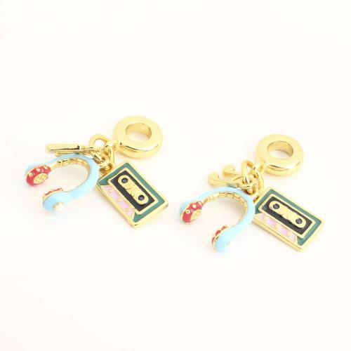 Pingentes Jóias de bronze, cobre, DIY & esmalte, ouro, vendido por PC
