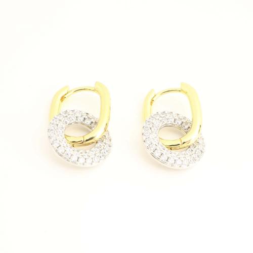 Cilindrata Zircone Orecchini in ottone micro pavimenta, gioielli di moda & Micro spianare cubic zirconia & per la donna, nessuno, Venduto da coppia
