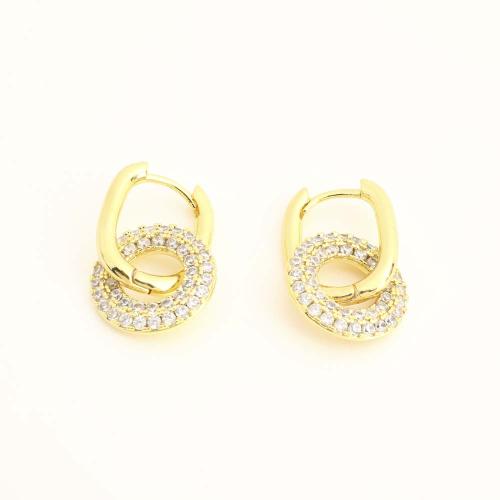 Cilindrata Zircone Orecchini in ottone micro pavimenta, gioielli di moda & Micro spianare cubic zirconia & per la donna, nessuno, Venduto da coppia