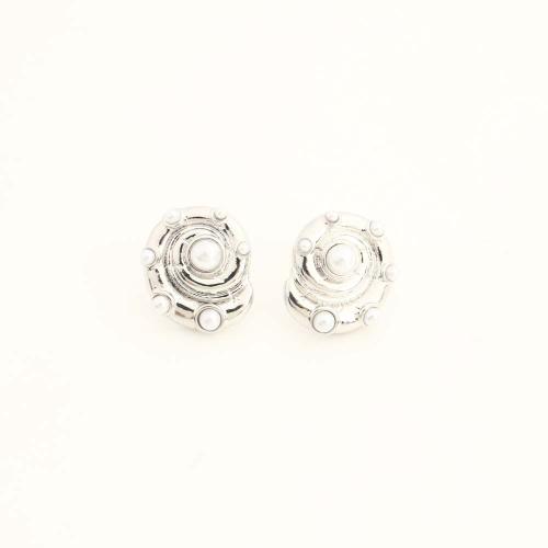 Goujon Laiton, avec perle de plastique, bijoux de mode & pour femme, plus de couleurs à choisir, Vendu par PC