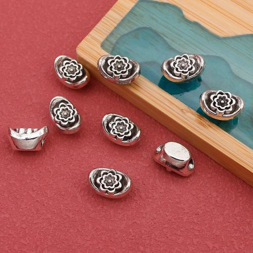 Zinklegering Sieraden Kralen, Zinc Alloy, Staaf, silver plated, DIY, zilver, 12x7.50x7mm, 200pC's/Bag, Verkocht door Bag