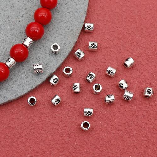 Zinklegering Sieraden Kralen, Zinc Alloy, silver plated, DIY, zilver, 4x3mm, 200pC's/Bag, Verkocht door Bag