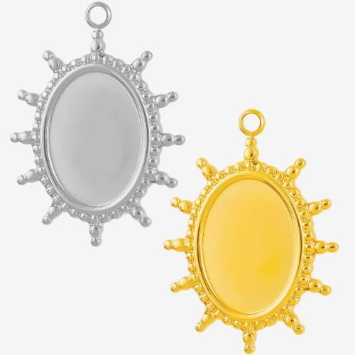 Stainless Steel Pendant Setting 304 Stainless Steel Sun plated DIY Sold By Bag