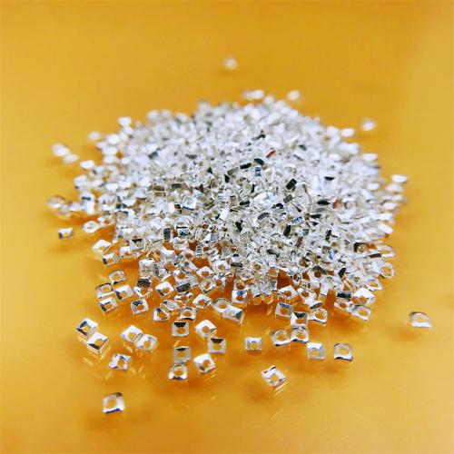 Srebrne koraliki 925, Srebro 925, DIY, dostępnych więcej kolorów, 1.50x1.60x0.70mm, otwór:około 0.6mm, sprzedane przez G