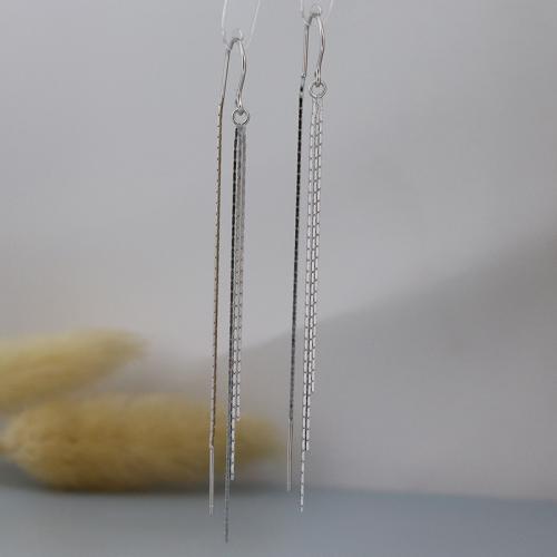 925 sterline d'argento Filo attraverso Orecchini, nappafiocco, gioielli di moda & per la donna, earring length 70-100mm, Venduto da coppia