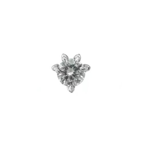 Plata de ley 925 Arito, Garra, chapado en platina real, diferentes materiales para la opción & para mujer, 5mm, Vendido por Par