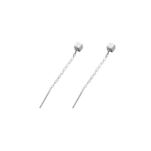 925 Sterling Silver Snáithe Trí Earrings, stíleanna éagsúla do rogha & do bhean, 25mm, Díolta De réir Péire