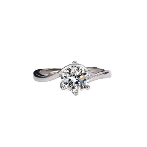 925 Sterling Silver Cuff Finger Ring platinum plated & for woman US Ring Sold By PC