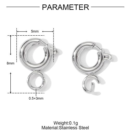 Stainless Steel Spring Ring Lukko, 304 Stainless Steel, kanssa Titanium Steel, kullan väri kullattu, tee-se-itse, enemmän värejä valinta, 10PC/laukku, Myymät laukku