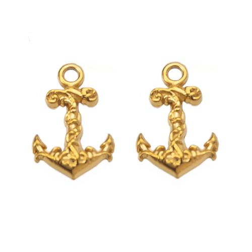 Rustfrit stål smykker Vedhæng, 304 rustfrit stål, Anchor, du kan DIY, flere farver til valg, 9.05x3.26x13.77mm, Solgt af PC