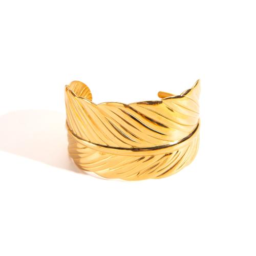 Brazalete del acero inoxidable, acero inoxidable 304, chapado en color dorado, Joyería & diferentes estilos para la opción & para mujer, Vendido por UD