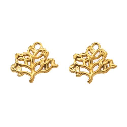 Rustfrit stål smykker Vedhæng, 304 rustfrit stål, Tree, du kan DIY & hule, flere farver til valg, 13.16x1.93x11.88mm, Solgt af PC