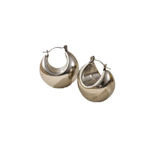 Stainless Steel Lever Voltar Brinco, Aço inoxidável 304, polido, joias de moda & para mulher, Mais cores pare escolha, 24x27mm, vendido por par