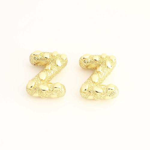Brass šperky Korálky, Mosaz, Písmeno Z, DIY, zlatý, Prodáno By PC