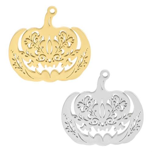 Stainless Steel Pendants 304 Stainless Steel Pumpkin plated DIY & hollow Sold By Bag