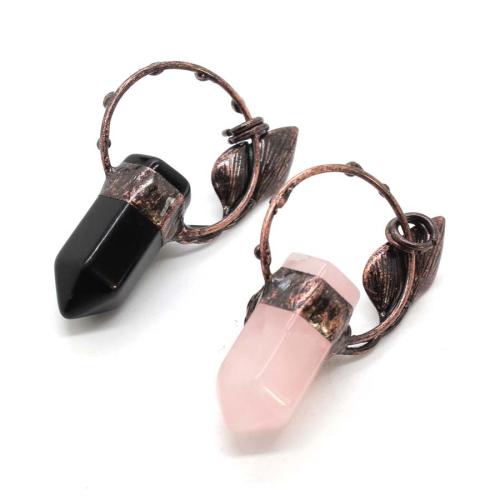 Gemstone Pendants Jewelry with Zinc Alloy polished DIY & hollow Sold By PC