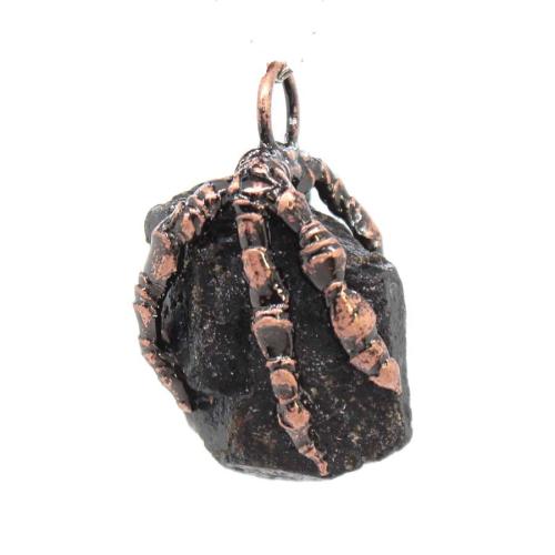 Gemstone Pendants Jewelry Schorl with Zinc Alloy plated random style & DIY - Sold By PC