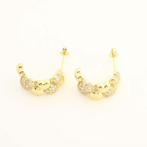 Goujon Laiton, bijoux de mode & pavé de micro zircon & pour femme, plus de couleurs à choisir, Vendu par paire