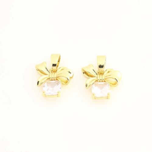 Cubique Pendentif en laiton zircon pavent, Placage de couleur d'or, DIY & pavé de micro zircon, plus de couleurs à choisir, Vendu par PC