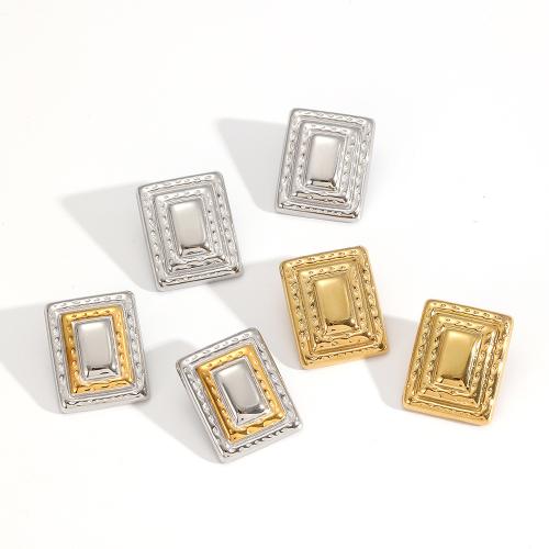 Boucle d'oreille Acier Titane, Placage, bijoux de mode, plus de couleurs à choisir, Vendu par paire