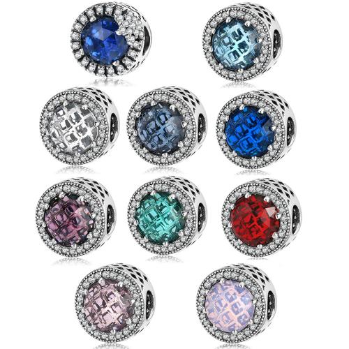 925 Sterling Silver Beads with Cats Eye DIY & with rhinestone 10mm Sold By PC