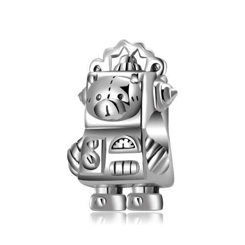 Perline in argento sterlina 925, 925 sterline d'argento, Orso, DIY & stili diversi per la scelta, beads length 10-20mm, Venduto da PC