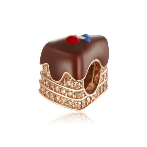 Perline in argento sterlina 925, 925 sterline d'argento, DIY & stili diversi per la scelta & Micro spianare cubic zirconia & smalto, beads length 10-20mm, Venduto da PC