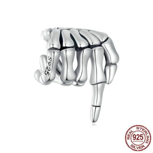 Perline in argento sterlina 925, 925 sterline d'argento, with vetro, DIY & stili diversi per la scelta & Micro spianare cubic zirconia & smalto, beads length 10-25mm, Venduto da PC